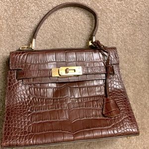 VINTAGE KELLY CROC bag (Umberto Italy)